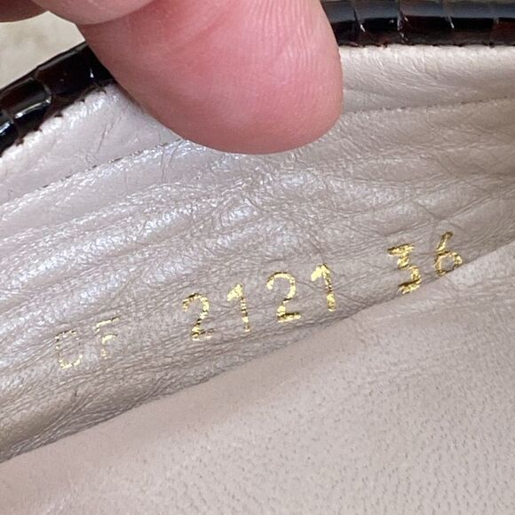 Bruno Magli Snake Embossed Leather Driving Flats Loafers - Picture 15 of 15